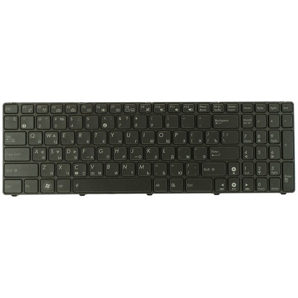 Клавиатура для ноутбука ASUS A52, K52, X54, N53, N61, N73, N90, P53, X54, X55, X61, black, frame, rus -2252