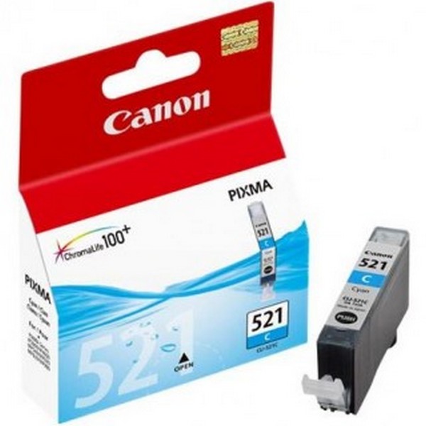 Оригинальный цветной струйный картридж Canon CLI-521C Cyan (2934B004)-165