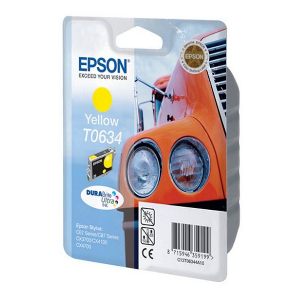 Оригинальный цветной струйный картридж Epson T0634 Yellow (C13T06344A10)-182