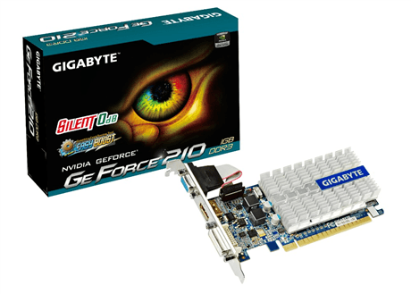 Видеокарта GIGABYTE GeForce 210 1Gb DDR3 64bit SILENT (GV-N210SL-1GI ...