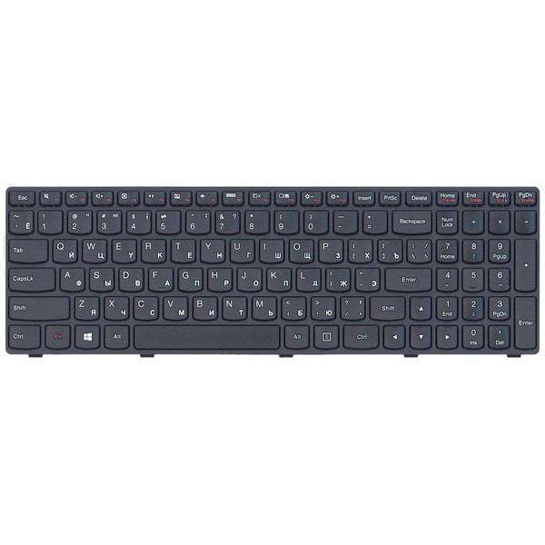 Клавиатура для ноутбука Lenovo IdeaPad G500, G505, G510, G700, G710, black, frame, rus -2247
